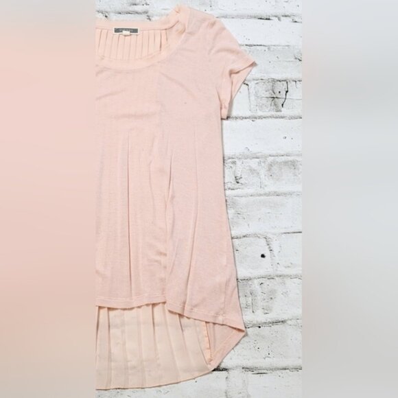 Pletone Pink Soft Tee Pleated Sheer Back - Picture 3 of 8